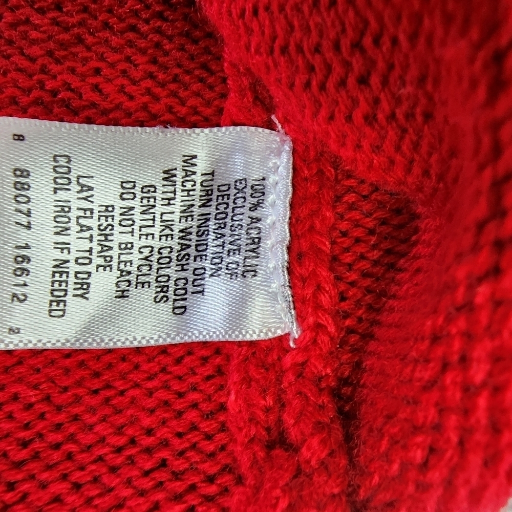 Holiday Traditions BAAAHHUMBUG! Lamb Red Crew Neck Women's Sweater Size S - Picture 4 of 7